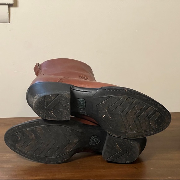 Ariat Deputy Brown Ankle Boots Men’s 11D Brown Zip Western Cowboy - Picture 8 of 9